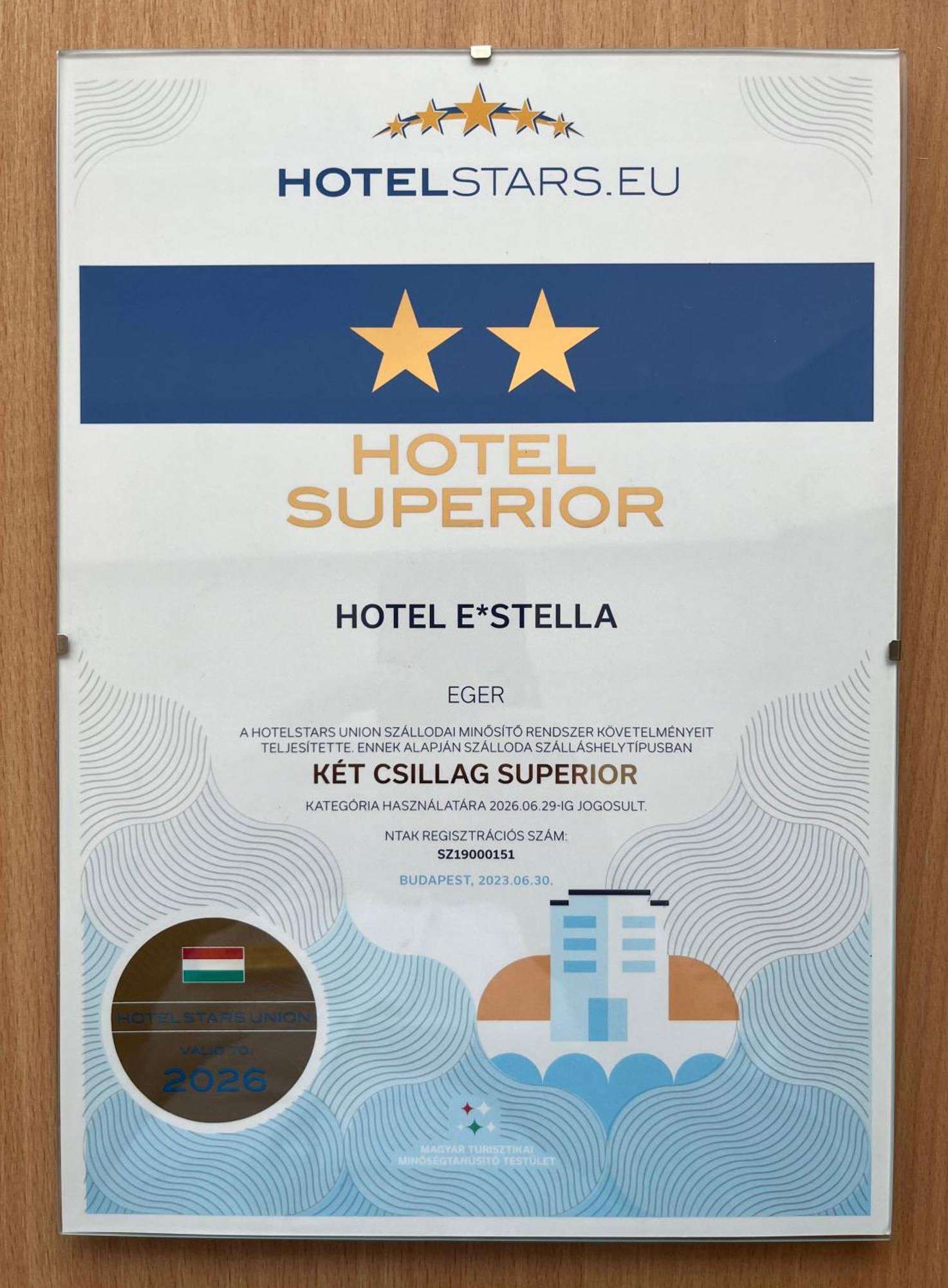 Hotel Estella Superior Eger Exterior photo